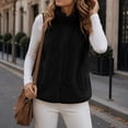 thumbnail image 4 of Hilenly Womens Lightweight Fleece Vest Sleeveless Zip Up Sherpa Jacket Stand Collar Fleece Gilet with Pockets, 4 of 8