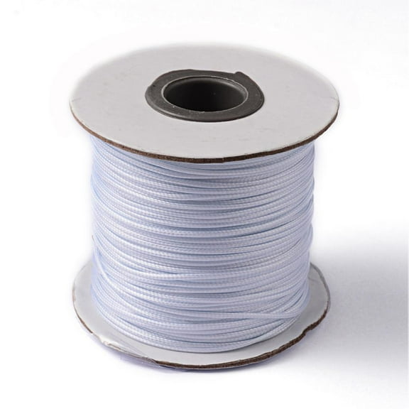 1roll Waxed Polyester Cord White 1mm about 85yards/roll