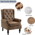 thumbnail image 4 of Homefun Mid Century Chair PU Leather Accent Armchair Tufted Button Back Rivet Trim Ergonomic Design Modern Living Room Bedroom Home Office Seating Furniture, 4 of 7