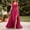 c01Pink, variant on Women's V Neck Sleeveless Bow Straps Bridesmaid Dresses Split Long Pleated Formal Evening Gowns with Pockets Purple S