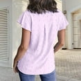 thumbnail image 3 of Puntoco Tops Blouses for women Clearance 2025,Women Lace Short Sleeve Shirts Dressy Casual Tops Summer Tee Shirt Purple XL(XL), 3 of 8