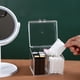thumbnail image 1 of Caja Para Hisopos De Algodón Transparente, Dispensador De Soporte Para Almohadillas De Algodón, Rejillas Múltiples, Acrílico, A Prueba De Polvo, Ahorro De Espacio Con Tapa Para, 1 of 7
