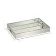 thumbnail image 3 of DecMode 18" x 14" Silver Wooden Mirrored Tray, 1-Piece, 3 of 8