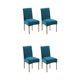 thumbnail image 1 of Yuarrent Fundas elásticas para sillas de comedor, 2 piezas, ajustadas para boda, cinturón elástico respetuoso con la piel, comedor, verde verde azulado 2 piezas 2Conjunto, 1 of 6