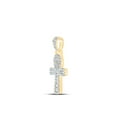 thumbnail image 2 of Macey Worldwide Jewelry 10k Yellow Gold Mens Diamond Ankh Cross Charm Pendant 1-3/4 Ctw, 2 of 3