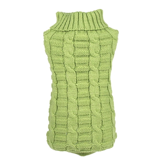 Small Pet Dog Clothes Puppy Cat Sweater Knit Coat Apparel Costumes Green, XXL