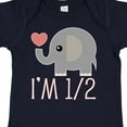 thumbnail image 4 of Inktastic Half Birthday Cute Elephant Girls Baby Bodysuit, 4 of 5