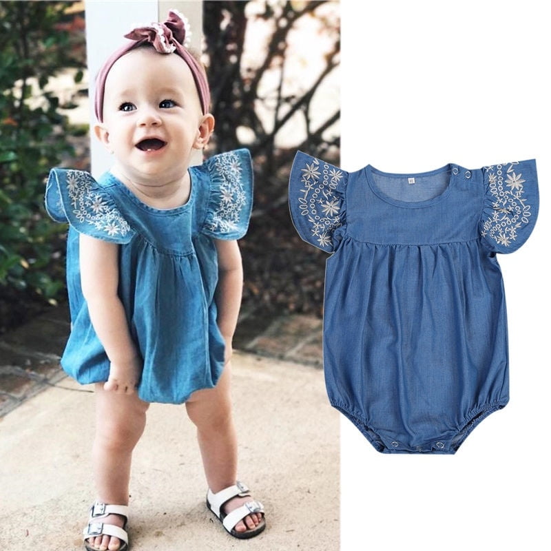 baby denim rompers