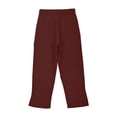 thumbnail image 5 of ZACPNCV Pants for Girls Summer Casual Loose Cotton Linen Straight Wide Leg Drawstring Elastic Waist Solid Cropped Pant Red 10-11 Years, 5 of 8