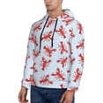 thumbnail image 3 of Cauagu Cartoon Lobsters 1 for Men's Pullover Hooded Sweatshirt Athletic Casual Hoodie Aautumn Hoodie Sweatshirt for Men Pullover Casual Hooded Sweatshirt-4X-Large, 3 of 7