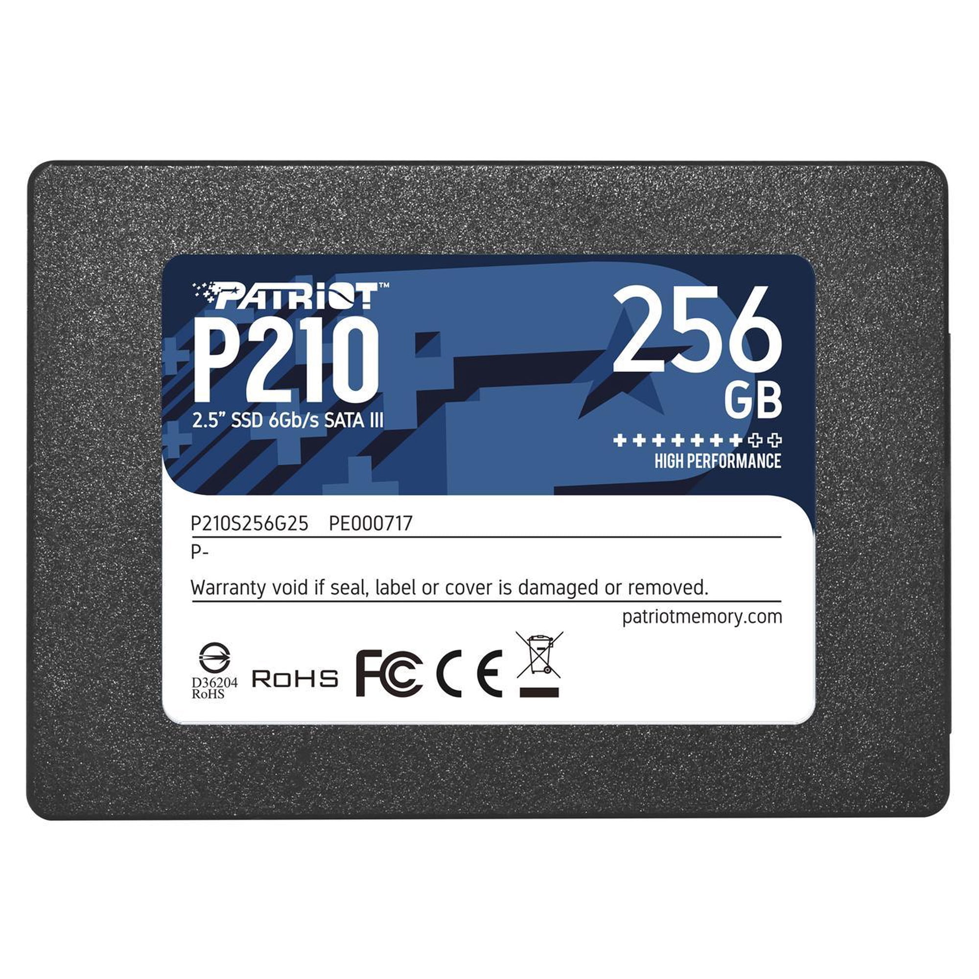 Patriot Memory P210 256 GB Solid State Drive - 2.5" Internal - SATA (SATA/600) - Black