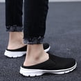 thumbnail image 4 of Womens Knit Mesh Slip on Loafers Breathable Casual Ballet Flat Shoes Comfortable Round Toe Low Top Nursing Walking Shoes Black Size 10.5, 4 of 6