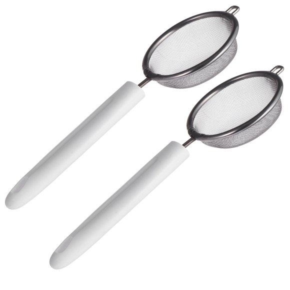 OUNONA 2Pack Metal Sieve for Baking Flour Strainers in Simple Design for Daily Use
