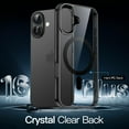 thumbnail image 3 of JETech Magnetic Case for iPhone 16 Plus 6.7-Inch Compatible with MagSafe, Shockproof Phone Bumper Cover, Anti-Scratch Clear Back (Black), 3 of 6