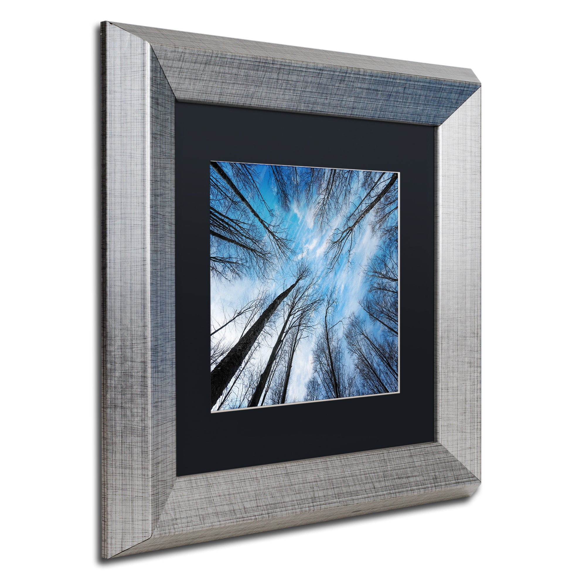 Trademark Fine Art "Blue Crunch" Canvas Art by Philippe Sainte-Laudy Black Matte, Silver Frame