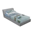 thumbnail image 3 of Landscape Bedding Set with Sheet & Covers, Anchored Fishing Boats Skyscrapers Panama Cityscape Pacific Coast Central America, Printed Bedroom Decor 2 Shams, 4 Sizes, Multicolor, by Ambesonne, 3 of 3