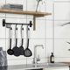 thumbnail image 3 of Gancho de cocina Gancho de baño Toallero Barra de gancho Ayudante de cocina Barra de percha Sin taladrar Gancho autoadhesivo, 3 of 5