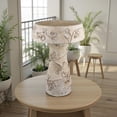 thumbnail image 4 of Menon Bird Bath Feeder, Decorative Designs White Terracotta, 20 Inch, 4 of 7