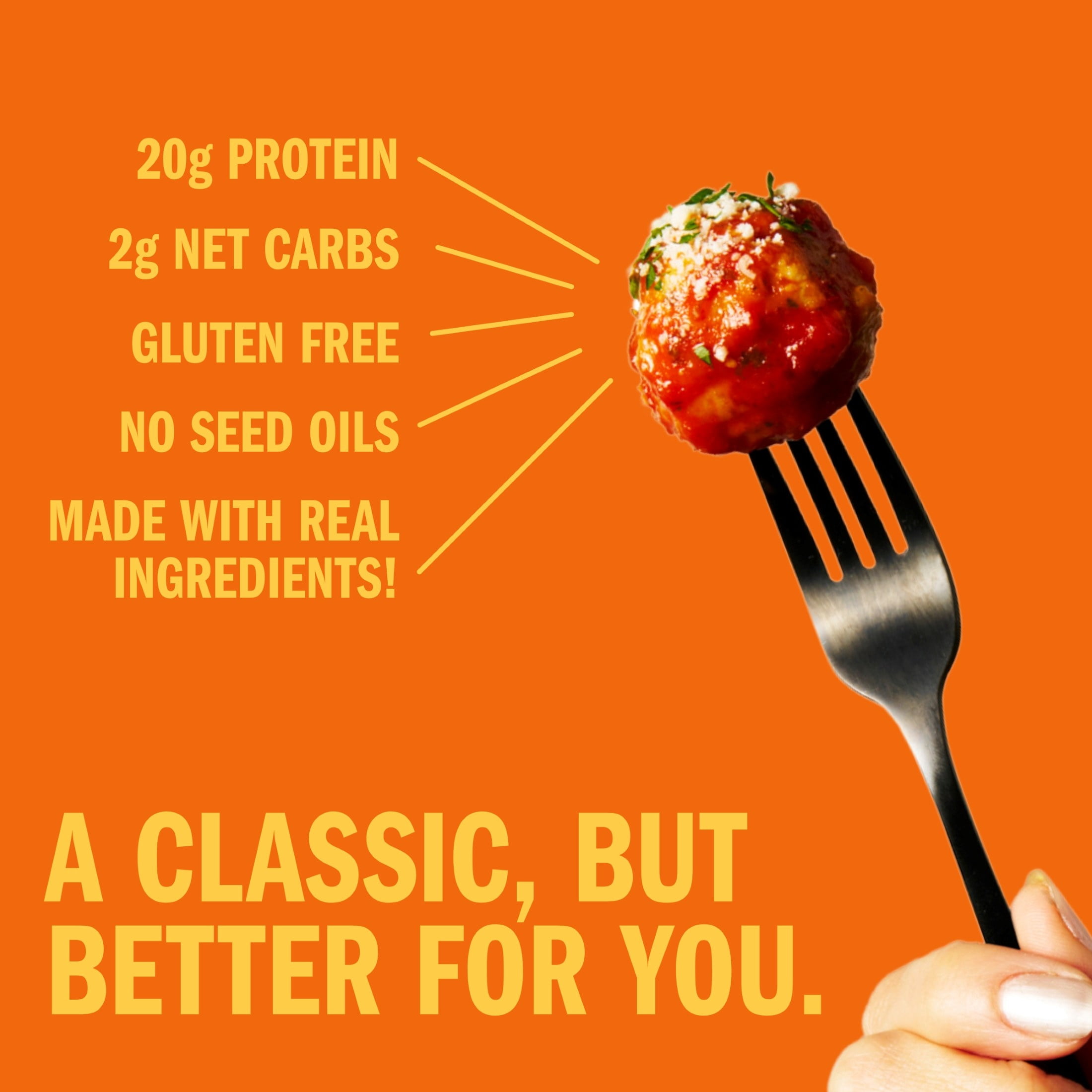 Realgood Foods Co. Gluten-Free Italian Style Fully Cooked Chicken Meatballs, 20oz Bag (Frozen)
