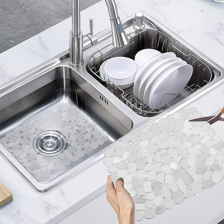 Pebble Sink Mat, Dish Drying Pad, Sink Protector, Non-slip Sink