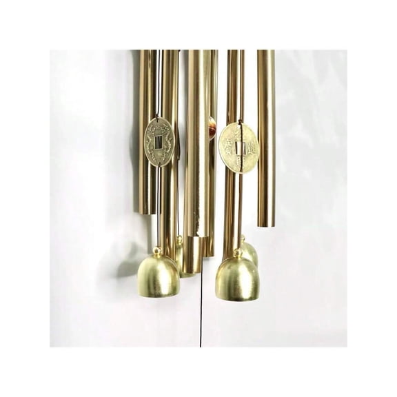 1pc Of Vintage Golden Wind Chimes - Elegant Indoor And Outdoor Decoration with Soothing Ringtones