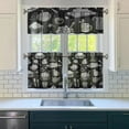 thumbnail image 3 of Kitchen Food Cooking Chef 3-Piece Kitchen Curtains Set Kitchen Curtains Sets with Valance for Windows Rod Pocket Machine Washable Kitchen Decor Decorations (54"x18"+2x27.5"x24"), 3 of 6