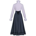 thumbnail image 4 of Women High Waisted Button Skirt Set High Waist Button Skirt Ensemble Skirt Set, 4 of 7