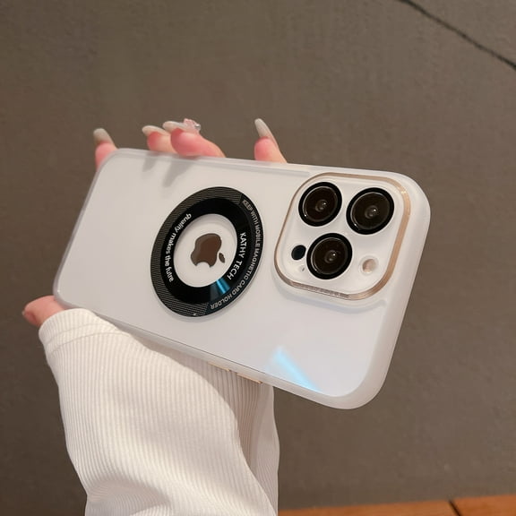 Strong Magnetic Designed for iPhone 12 Pro Case, Luxury for Men Women Magsafe Drop Protection Shockproof Transparent Matte Ultra Slim Phone Case Cover for iPhone 12 Pro 6.1", Clear