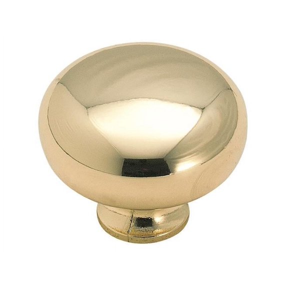 Amerock Classics 1-1/2 in (38 mm) Diameter Polished Brass Cabinet Knob