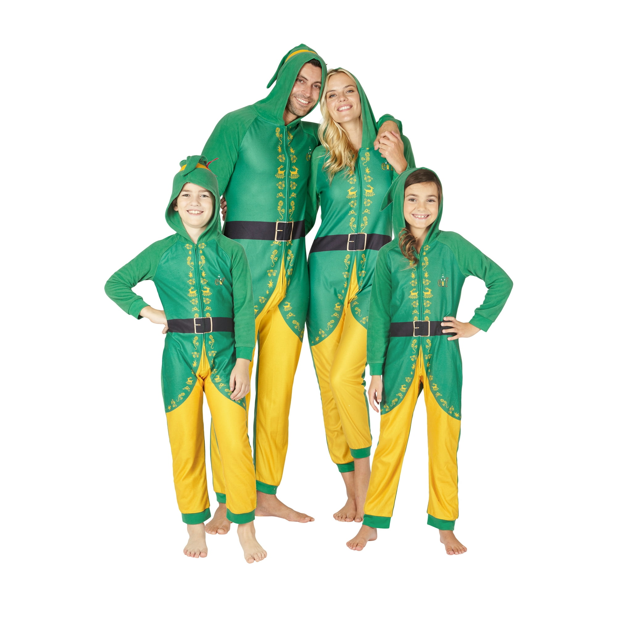 INTIMO Elf The Movie Mens Buddy The Elf One Piece Costume Pajama Set Green Medium Walmart