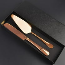 Stainless Steel Cake Knife and Server Set - Stylish Multi-Use Utensil for Birthdays, Parties & Events(Rose Gold )