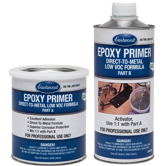 Eastwood Epoxy Primer White Autobody Paint and Activator - 2 Quart Kit