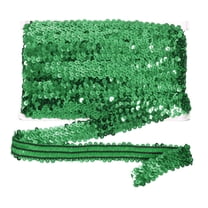 Uxcell 10 Yard x 1.2 Inch Elastic Sequins Trim for DIY Crafts Sewing Dress Green