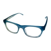 Jones New York Mens Plastic Soft Rectangle Eyewear Frame, J229 Blue 48mm