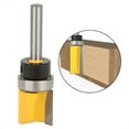thumbnail image 1 of T-Shaped Carbon Steel Router Bit for Woodworking - 1/4 Inch Shank, 3/4 Inch Cutting Diameter, 20 Model - Ideal for Wood Slotting and Trimming with 65mm Full Length, Precision-Machined Durable Flush, 1 of 6