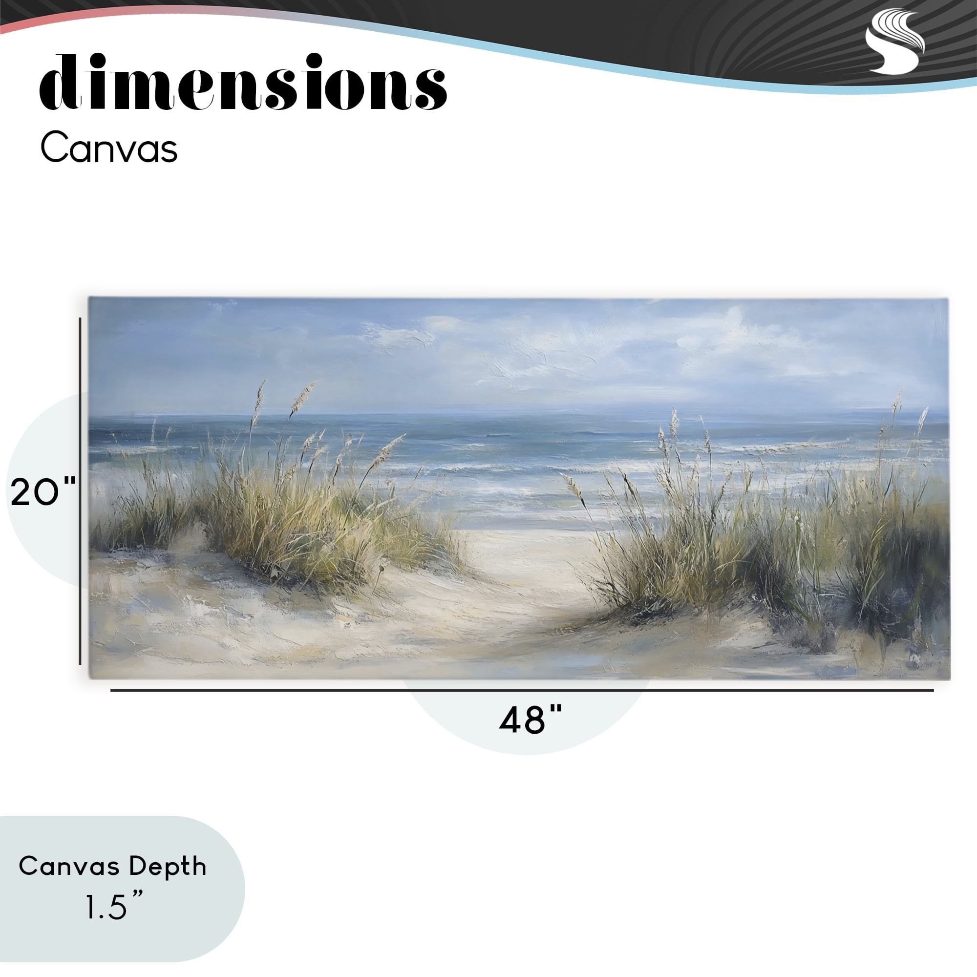 Stupell Industries Coastal Peace Dunes Canvas Wall Art, design by LSR Design Studio