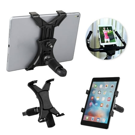 EEEKit All-In-One Cycling Bike Tablet Mount, Portable Compact Tablet Holder for Indoor Gym Handlebar on Exercise Bikes & Treadmills, Adjustable 360? Swivel Stand For 7