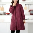 thumbnail image 3 of Womens Long Raincoat Waterproof Oversized Hooded Rain Trench Coats Windbreaker ( XL), 3 of 6