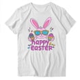 thumbnail image 2 of Ounisa Womens Short Sleeve T Shirt Crew Neck Easter Bunny Printed Cotton Loose Fit Casual Summer Comfortable Tops S-2XL, 2 of 5