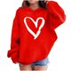 thumbnail image 1 of Sudadera con capucha y estampado de corazón de San Valentín, sudadera de manga larga para niños y niñas, chaqueta para niñas de talla mediana y grande., 1 of 7