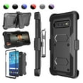 thumbnail image 1 of Njjex Case for Galaxy S10 / S10+ Plus / S10E, Kickstand + Holster Belt Clip & Shock Absorbing [Heavy Duty] Protective Case Cover for Samsung Galaxy S10 S10+ S10E 2019 Released, 1 of 7