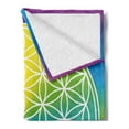 thumbnail image 2 of Hippie Soft Flannel Fleece Throw Blanket, Abstract Peace Flower Child Youth Rainbow Toned Lifestyle Design Colorful Print, Cozy Plush for Indoor and Outdoor Use, 50" x 60", Multicolor, by Ambesonne, 2 of 5