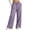 Purple, variant on Wide Leg Sweatpants for Women Drawstring Lounge Pants Straight Leg Sweat Pants with Side Pockets and Front Seam Detail, Black, L