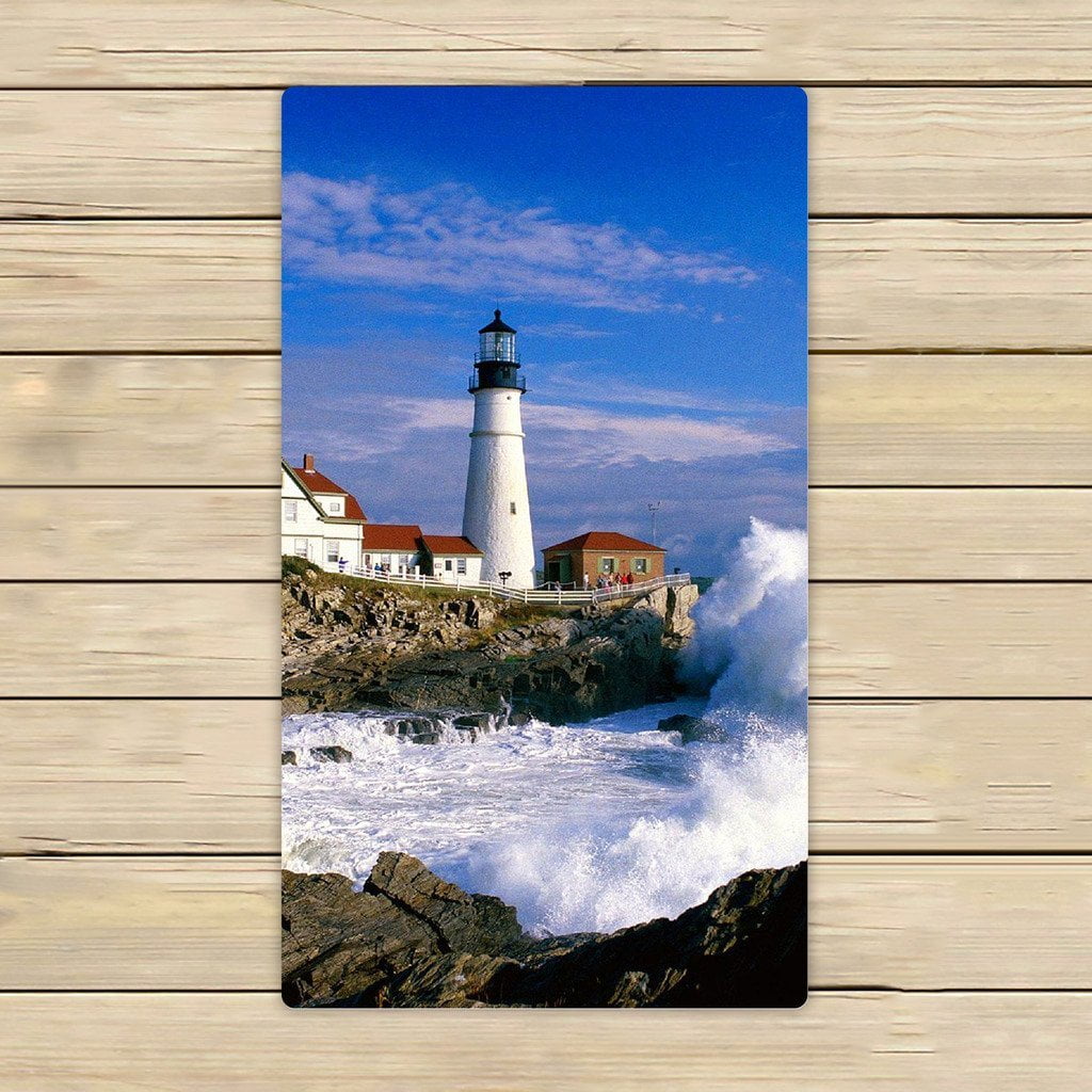 GCKG Lighthouse and Wave Beautiful Scene Hand Towel,Spa Towel,Beach