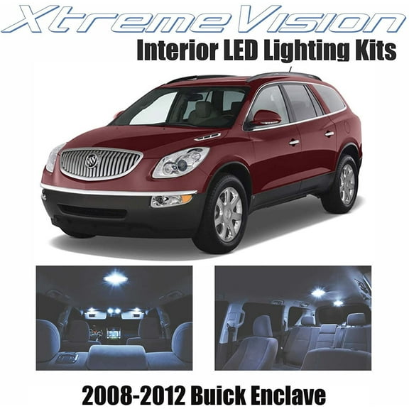 XtremeVision Interior LED for Buick Enclave 2008-2012 4 Pieces Cool White Interior LED Kit   Installation Tool