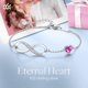 thumbnail image 3 of Pulsera con dije de símbolo de corazón infinito para mujer, plata de ley 925, ajustable, regalo de joyería para el día de San Valentín, regalo de cumpleaños para mamá, mujer, esposa, niña, ella Adepaton WRMH-202-6, 3 of 6