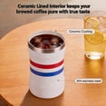 thumbnail image 3 of Ozark Trail 16oz Ceramic Lined Stainless Steel Can Tumbler with 2-in-1 Lid,Red and Blue stripe, 3 of 15