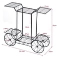 thumbnail image 3 of Giantex Estante de Metal Forma de Carrito para Plantas y Flores 6 Niveles para Casa Jardín Patio Interior y Exterior Negro 80,5 x 25 x 75 cm, 3 of 8