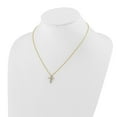 thumbnail image 3 of 14K Yellow Gold Cable Necklace with Pendants Chain Diamond Cross 18 inch 13 mm, 3 of 3