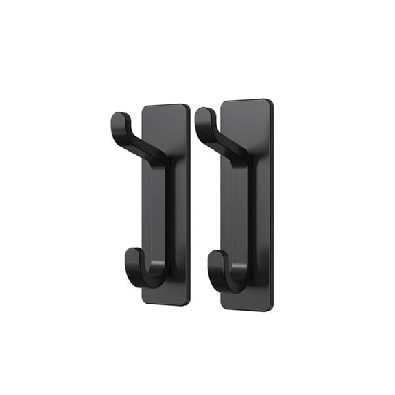 Self-Adhesive Hooks for Towel Coat Robe Key Cloth, Stainless Hook  Matte Black Wall Mounted Hanger for Shower Bathroom Kitchen Door